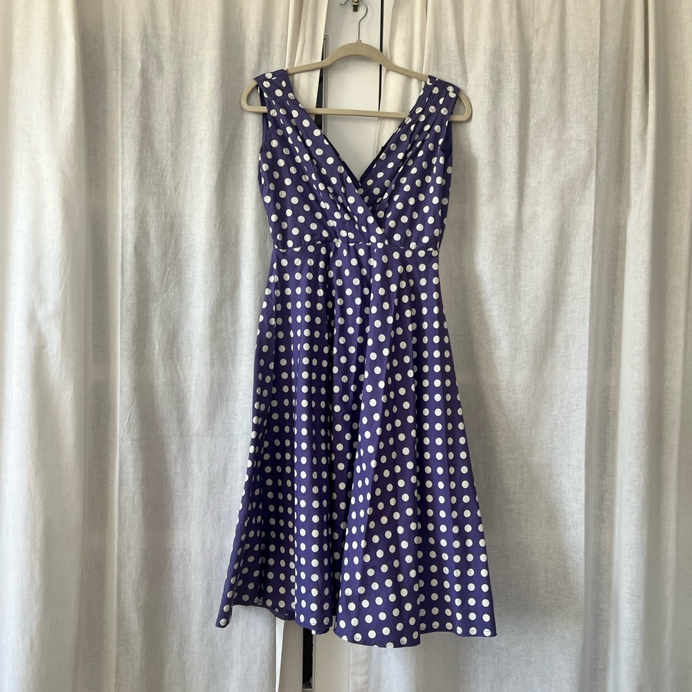 Purple. Polka dot. Cotton. Rosa Rosa dress size 10